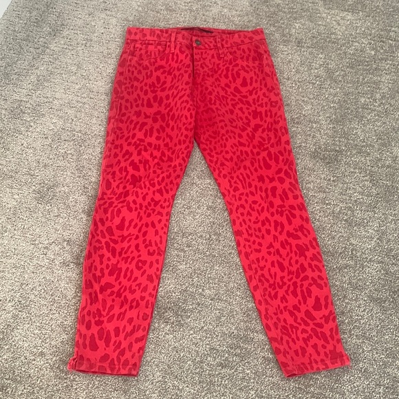 Joes jeans work red leopard print - Picture 1 of 5